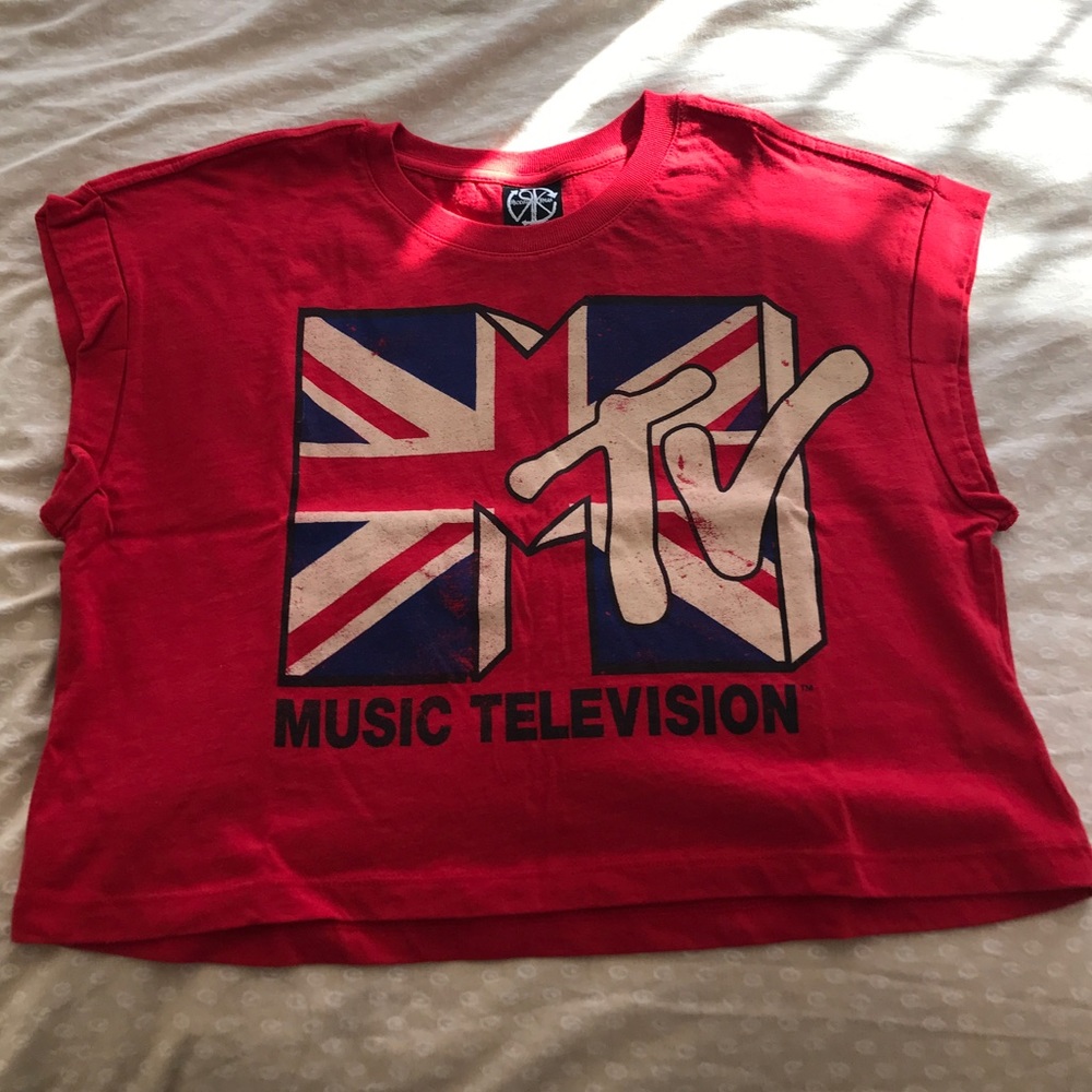 Recycled Karma MTV red cropped top XS/TP vintage 2013